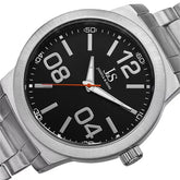 Joshua & Sons Bold Easy to Read Mens - Stainless Steel Bracelet - JS82SSB  Adomoo